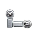 Heavy Duty 1/2-Inch Bore Rod End Bearings 10-Pack, 1/2-20 Female Thread Heim Joints close-up view of silver steel ball joints.