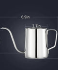 Gooseneck Pour Over Kettle 12 Oz Stainless Steel Coffee Teapot With Slim Long Spout For Precise Drips, Everyday Portable Camping Travel Kettle For Outdoor Brew And Tea