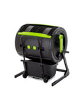 Maze Compost Tumbler With Geared Handle For Easy Turning No Hassle 65 Gallon Capacity UV Resistant High Impact Plastic Low Profile Cart For Quick Transport And Unloading Black.