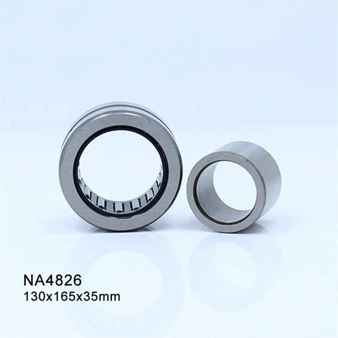 Top Shelf High Speed Needle Roller Bearing NA4826 130X165X35MM With Solid Collar And Inner Ring, precision machined for industrial use.
