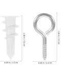 Self Drilling Drywall Anchors And Screws Kit With Nylon And Iron Hardware 20 Sets Easy To Remove Fasteners close-up