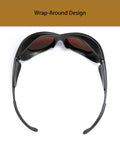 Heavy Duty Laser Safety Glasses Five Piece Set Delivers Rock Solid Od5 Plus Shield Blocking Blue Violet And Infrared Rays Built Tough Top Shelf Unisex Eye Protection with wrap-around design.