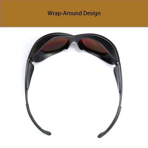 Top Notch Laser Safety Glasses Featuring Killer OD5+ Protection Shielding Eyes From Harmful UV Blue Green And YAG Rays Unisex Fit with wrap-around design.