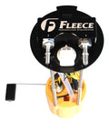 Premium Diesel Lift Pump Assembly For 2010 Dodge Ram Heavy Duty Trucks, top view, black fuel hanger, with wiring and connectors.
