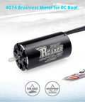 Top Shelf 4074 Brushless Motor Paired With Water Cooling Jacket For Remote Boats High Torque Heavy Duty Billet Aluminum Build