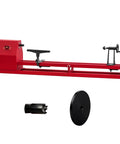 Rock Solid 14X40 Benchtop Wood Lambe Machine With Gnarly Turning Span And Smooth Variable Speed Drive Plus No Fuss Chisel Kit.