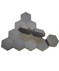 Two Piece Hexagonal Boron Carbide Ceramic Sheets For Lab Research And Experimental Use 17mm By 8mm Set Of 2 Hard As Nails