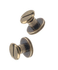 Flat Head Copper Screws And Nuts Rivet Set For Leather Crafting, Brass 8mm Decorative Studs, 20 Pc Anti Rust Fasteners Tiny Hardware