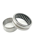 High Load Needle Roller Bearing For Industrial Machinery Built Tough And Runs Smooth As Butter Heavy Duty Workhorse Replacement Parts Precision Sized 50 By 68 By 25 Millimeters, showing two steel needle roller bearings.