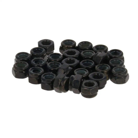 Premium M3 X 0.5mm Hex Lock Nuts Built Like A Tank With Nylon Insert For Rock Solid Self Clinching Grip black fasteners pack.