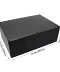 Pro Grade Abs Plastic Project Box Featuring IP65 Beat The Rain Seal For Garage Builds And Roofline Work Kickass Junction Housing in stealth black 11.4 x 8.3 x 3.9 inches.