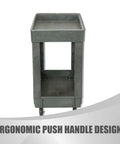 Heavy Duty Two Shelf Rolling Utility Cart With Smooth Rollin Casters And Straight Up Tough Frame for easy maneuvering and organization.