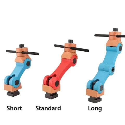 Factory Fresh Adjustable Cnc Milling Machine Work Stop Block Positioner displayed in short, standard, and long sizes for lathe setups.