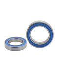 Top Shelf Blue Miniature Ball Bearings 6700 2RS Rubber Sealed RC Car Parts 10X15X4 MM stacked bearing view with chrome steel finish.