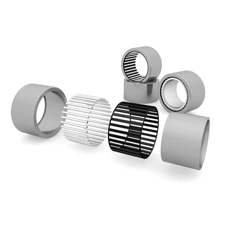 Heavy Duty Slick Operation Drawn Cup Needle Roller Bearing Open End 20mm Bore 26mm OD 20mm Width showing various angles and designs.