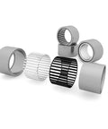 Heavy Duty Needle Roller Bearings Hk0306 5 Pack 3Mm Bore 6.5Mm Outer Diameter 6Mm Width Pre Lubed Drawn Cup Assembly showcased from various angles.