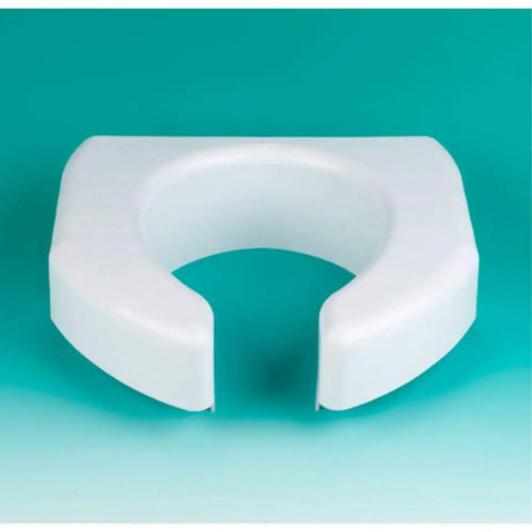 Three Inch Booster Elevated Toilet Seat Riser For Seniors And Disabled, Easy Install, White, Fits Most Standard And Elongated Toilets
