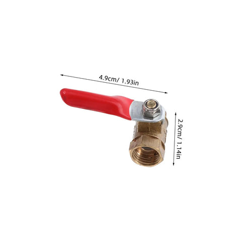 Heavy Duty Copper Ball Valve 6 Pack Built Tough NPT Thread Female To Male Connector With Zero Hassle Shut Off And Smooth As Butter Operation For Garden Hoses Or Compressed Air Systems with red handle