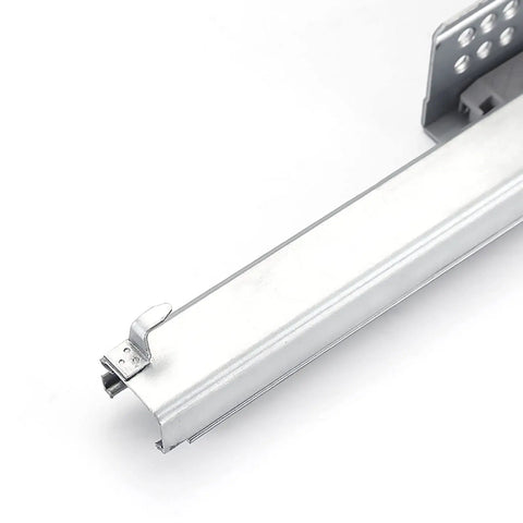 Push To Open Drawer Slides Undermount Runners 2 Fold Ball Bearing Full Extension 350mm Silver close-up