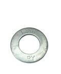 F436 Structural Washers Hot Dipped Galvanized Heavy Duty Fasteners Bulk Pack 10000 Count close-up of a flat metal washer.