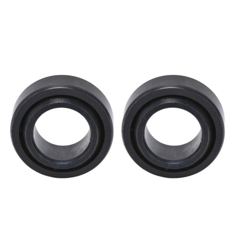 10 Pack GE12ES Spherical Bearings Built Tough For Heavy Lifting Hydraulic Cylinders With Wicked Smooth Radial Pivot Pro Shop Grade Industrial Rig Parts Forging Machine Tools, close-up view of two black bearings.
