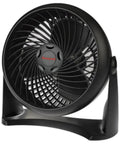 Powerful Table Air Circulator Fan With Three Speed Settings And Sculpted Turbo Design, black color, adjustable tilt for indoor use.