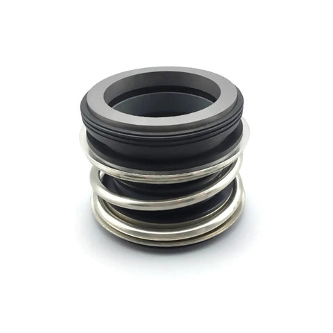 Top Shelf 16 mm Mechanical Shaft Seal For Water Pumps Featuring Single Coil Spring And Silicon Carbide Graphite Seals In 12 To 65 mm Range, black seal with metal spring.