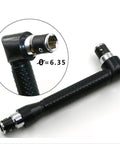 Heavy Duty Dual End Socket Wrench With 1/4 Hex Drive And Extended L Handle Forged From Toughened Steel For Grease Monkey Crews Demanding Iron Grip On Rusted Fasteners And Cramped Engine Bays close-up showing hex drive and rubber grip.