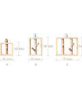 Premium Heavy Duty Solid Wood Wall Mounted Coat Rack With Dang Handy Key Holder Hooks For Entryway Mudroom Bedroom Closets And A Totally Rad Spot To Kick Back Your Daily Gear, displayed in three sizes.