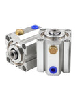 Compact Single Acting Pneumatic Air Cylinder Featuring An 80 Millimeter Bore And 10 Millimeter Stroke for industrial automation tasks.