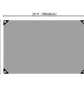Diagram of 20 By 30 Ft Waterproof Heavy Duty Tarp With Eyelets And Reinforced Edges dimensions 19.2x29.66 ft