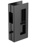 Privacy Pocket Door Pull With Lock Matte Black Stainless Steel Hidden Screws No Visible Hardware Durable 1.0mm