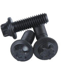 Kickass Heavy Duty Flanged Head Torx Bolts M5 M6 Hexagon Grade 12.9 Black Zinc Fastener Kit showing three Torx bolts with flanged heads.