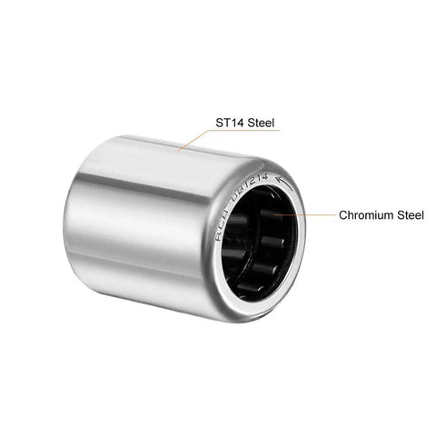 Heavy Duty One Way Needle Roller Bearing RCB081214 one direction clutch made of ST14 and chromium steel.