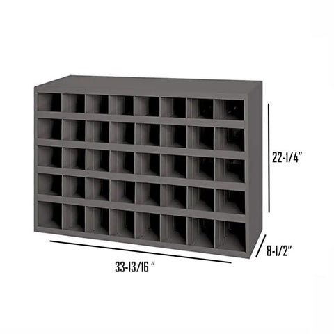 40-hole metal bin for All In One Metric Coarse Hardware Kit With 3,610 Pieces including hex screws, nuts, locknuts, and washers