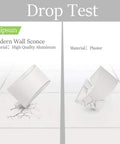 Aluminum Modern LED Wall Sconce Set Of 2 Dope Hardwired Up And Down Wall Mount Lights durability test vs plaster