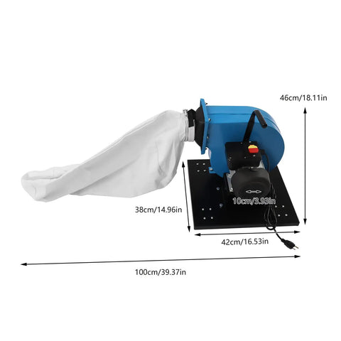 CCXYYFDJ 1HP Wall Mount Dust Collector With Wheeled Jet Base For Easy Mobility And Efficient Cleanup, 14.8-gallon bag, 30-micron filter.