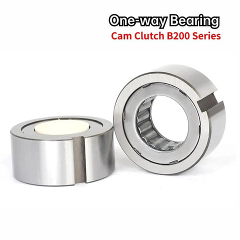 Pro Grade B212 One Way Cam Clutch Needle Roller Bearing with precision keyway and sealed construction viewed from the side.