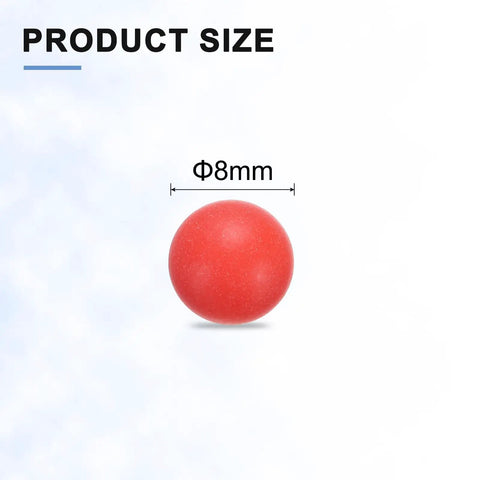 300 Pieces Polypropylene Plastic Bearing Balls 8mm G2 Precision Grade Red Frosted Surface single 8mm red ball for DIY projects.