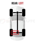 Beefy Rear Left Strut And Coil Spring Assembly Heavy Duty For Toyota Camry 3.0L V6 1992 Through And Up To 2001 top view diagram.