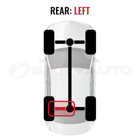 Beefy Rear Left Strut And Coil Spring Assembly Heavy Duty For Toyota Camry 3.0L V6 1992 Through And Up To 2001 top view diagram.