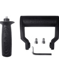 Heavy Duty Secondary Side Handle For Angle Grinders with non-slip grip, screws, and hex key for secure installation.