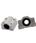 Two Pack Linear Bearings SCS25UU 25mm Length For CNC Parts, 3D Printer Projects, Pro Grade Precision Machine Tools, Smooth Low Friction Motion Guide Rails, High Accuracy Bearings For DIY Machining, aluminum linear bearing block