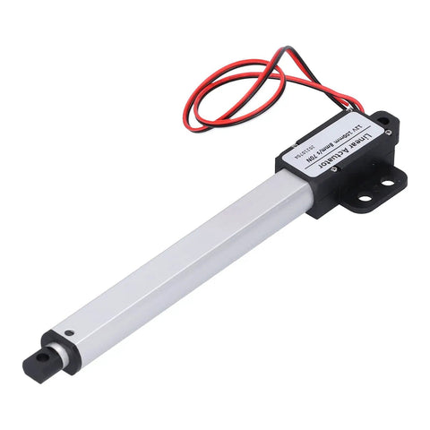 12V Micro Linear Actuator With 100mm Stroke, 8mm Per Second Travel, 70N Force, low noise, short circuit protection, in robotics.