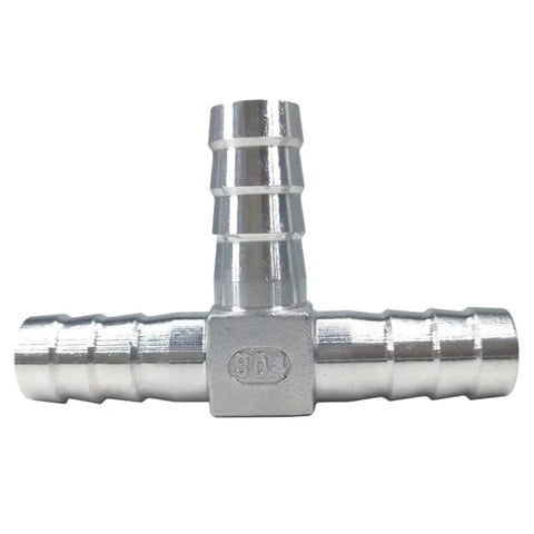 Rugged 304 Stainless Steel Hose Tail Connectors 6mm to 12mm T Type And Y Type Pipe Fitting Tail Connector 50mm Tee