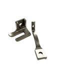 Two Piece Sewing Presser Feet Set For Domestic Sewing Machines Metal Foot Attachments Compact Block And Forked Front Pair Hardware Mounting Kit For Daily Stitchin And Home Sewing, silver metal pair