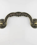 Snag This Ultra Slick Set Of Heavy Duty 5 Inch Vintage Drop Bail Cabinet Pulls Antique Bronze Zinc Alloy Dresser Hardware Rustic Kitchen Furniture Knobs 4 Pack, detailed view of antique bronze handle.