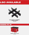 Packout Compatible 3 Drawer Tool Box With Lockable Security Bar 50 Lbs Capacity Red And Black Drawer Dividers and Tool Chest
