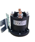 High Performance 12V And 24V Pump Contactor Relay For Electric Pallet Jacks Stacker And Scissor Lift With Heavy Duty 150A Current Rating Silver Alloy Contacts Dc Solenoid Valve Upgrade close-up view of hydraulic relay with metallic terminals