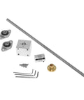 Upgrade Your Woodwork With This Sweet T8 Vertical Lead Screw Guide Rail Router Kit featuring 2mm pitch and 8mm Housing For Smooth Cutting And Precision Routing On Stepping Motor Driven Machines Horizontal 300mm Set Included; T8 lead screw kit with bearings, coupler, nut, and screws